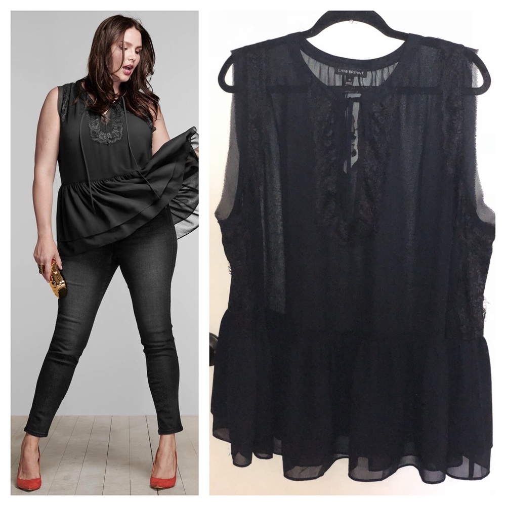 NEVER WORN!!! Black lace shirt!!!